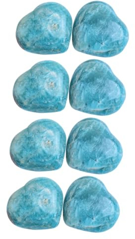 STOBAZA 8pezzi Eleganti Pietre Forma di Cuore Naturale Decorazioni per Casa e Ufficio Ornamenti Cuore Pietra per Decorazione Domestica e Regali Speciali