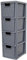SIDSONS Small Rattan Effect Grey |4 Drawer Storage Tower Unit| A5 Size Desktop Tabletop Office Home School Organizer For Stationary Cosmetic Jewellery Organiser 62cm (H) x 25cm (D) x 19cm (W)