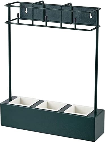 KHLMSRXJ Porte-Parapluie de Style Vintage, Porte-Parapluie Peu encombrant, avec Crochets et bacs d'égouttage, Porte-Parapluie Vert