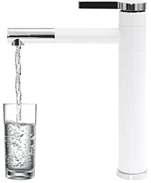 Robinet Salle Bain, Robinet Lavabo Salle De Bain, Robinet Douchette, Robinet Rotatif 360° Pour Salle De Bain, Mitigeur De Lavabo Haut Blanc, Mitigeur Monocommande Pour Salle De Bain