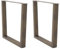 vidaXL Esstisch Beine V-Form 2 Stück Naturstahl 90x(72-73,3) cm Stahl, Bein für Tisch, Esszimmertischbein, Tischbein für Esstisch