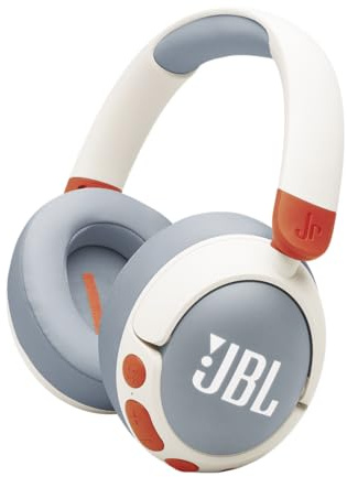 JBL Junior 470NC - Wireless Over-Ear Noise Cancelling Kids Headphones with JBL Safe Sound (<85dB), Fit for Kids, Parental Control with Customizable Volume & Playtime and 50Hr Battery Life (White)