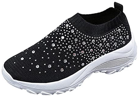 Scarpe Ortopediche Donna Pianta Larga Slip on da Ginnastica Traspiranti Basse Basket Sneaker Ortopedicheda Trekking con Plantare Estraibile Traspirante Sneakers Antiscivolo Morbida Leggere