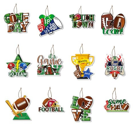 TOWARDSNAN Pack Von 12 PCS Super Football Themed Party Decor Hanging Anhänger Fügen Allen Feierlichkeiten Eine Einzigartige Note Hinzu