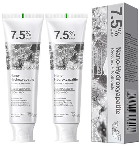 Nano-Hydroxyapatite Toothpastes for Enamel Protection and Tooth Strengthening, Gentle Mint, Fresh Breath, Fluoride-Free Toothpaste for Sensitive Teeth (2)