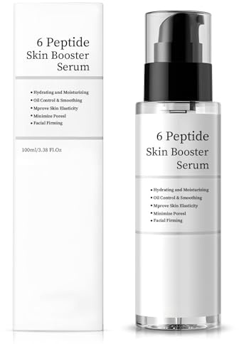 6 Peptide Collagen Serum, Serum Gesicht mit Niacinamid serum und Collagen Hyaluronsäure für Gesicht, Beruhigend, Poren Verkleinern, Falten Reduzierend, 100ml