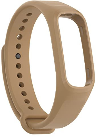Silikon Kautschuk Uhrenarmband Kompatibel mit OPPO Band,Uhrenarmband mit Schnellverschluss Ersatzbänder,Damen Herren Armband Smartwatch Uhren Zubehör (Coffee, One Size)