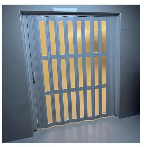 YLLFFLL Customizable Accordion Door 210 220 240 230 Inches Long, White Folding Door Pvc Plastic Internal Doors Sliding Concertina, Home Room Divider Doors(H 230cm,W 85cm)