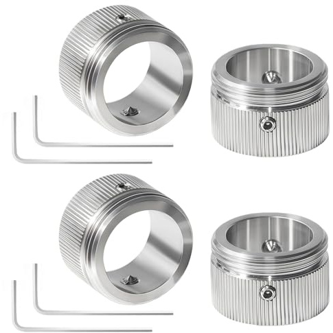 HUAREW 304 Edelstahl Heizungsventil adapter M30x1,5 Heizkörperthermostat-Adapter, Heizkörperventil Thermostatkopf mit den Streifen mit Sechskantschlüssel für RA/RAV/RAVL Ventile(4 Stück)