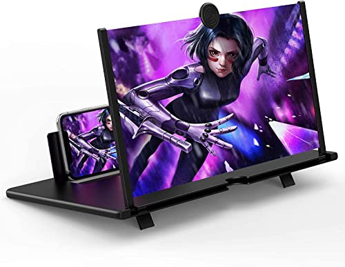 Ant Warrior Handy Bildschirmlupe 20 Zoll, 3D HD Bildschirmlupe für Smartphones, Faltbarer-gegen blaues licht, Bildschirmlupe für alle Smartphones für das ansehen von flmvideos