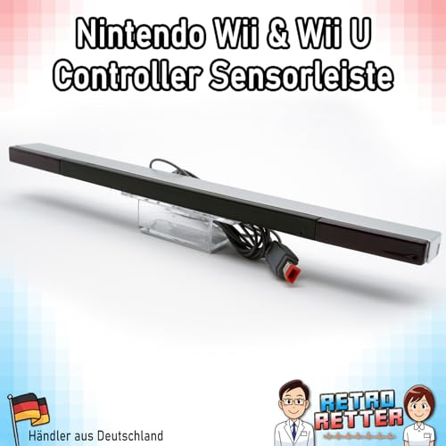 RetroRetter Sensorleiste für Wii/Wii U Sensorbar Bewegungssensor RVL-014 Controller Sensor