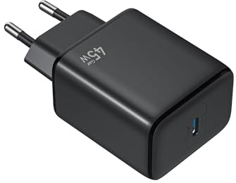 TESSAN 45W Cargador USB C, Adaptador de Corriente USB-C, Cargador rápido Compacto para iPhone 17/16/15, MacBook, iPad y Samsung Galaxy S25/S24