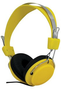 SoundLAB Fashion Colours Yellow Funky Stereo Headphones