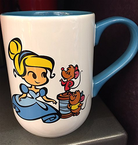 Parcs Disney Cendrillon et château de Souris Mug Poignée Bleue et à l'intérieur Neuf