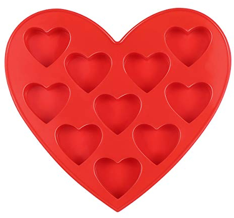 BESTOMZ Silikon Schokoladenformen Herz Form Backform Pralinenformen Süßigkeiten Formen Eiswürfelformen mit 10 Vertiefungen für Valentinstag