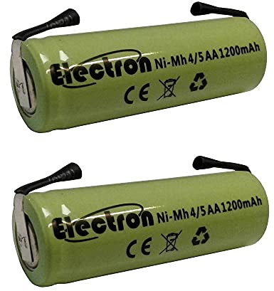 2x Batteria ricaricabile Ni-Mh 4/5AA 4/5 AA 1,2V 1200mAh 42x14mm con lamelle linguette terminali a saldare per pacco pacchi batteria