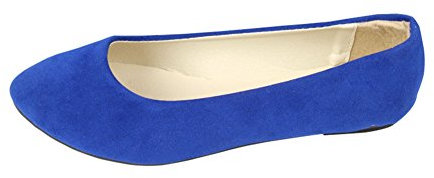 Donna Colore Caramella Piccole Scarpe Singole Vai a Lavorare OL Piatto Sandali Elegante Appuntito Tinta Unita Ballerine Punta Tacchi Bassi,Saphir Blue,EU 40