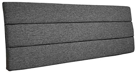 HAIPENG Rückenlehne Bett Kissen Ohne Kopfteil Polster Leinen Weich Kopfstütze Gepolstert Lendenwirbel Pads, 4 Farben, 12 Größen (Farbe : Dunkelgrau, größe : 180x5x50cm)
