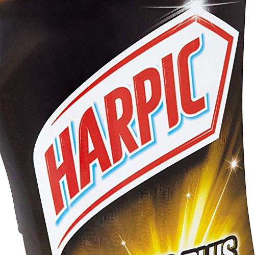 Harpic Powerplus Toilet Cleaning Gel, Citrus Fresh, Pack 4 x 750 ml, Removes Limescale, Kills 99.9% of Bacteria, Powerful Deep Clean Toilet Cleaner, toilet freshener