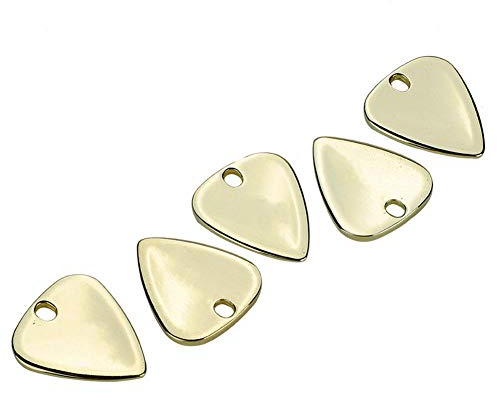 Vbest life 5 Stück Metall Premium Plektrum für Ihre Elektrische Akustik oder Bassgitarre Musikinstrumente Zubehör(Gold)