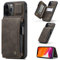 UFinetech Magnétique 2 en 1 Portefeuille Coque iPhone 12 Pro Max Portable Design TPU Cuir Support Carte Imperméable Fermeture éclair Blocage RFID Charge sans Fil Étui iPhone 12 Pro Max 6.7 2020 Luxe
