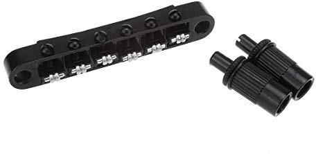 Musiclily Pro 52mm LP Roller Bridge Brücke Tune-O-Matic Steg für Les Paul SG Style E-Gitarre, Schwarz