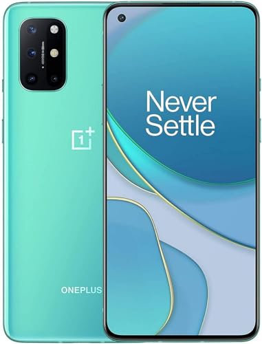 OnePlus 8T Smartphone 6.55 120 Hz FHD + Display Fluido, 12 GB di RAM + 256 GB di Spazio di Archiviazione, Quad camera, 65 W Warp Charge, Dual SIM, 5G, Aquamarine Green (Ricondizionato)