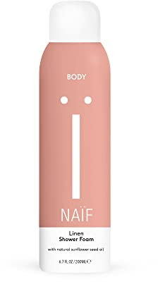Naif Pflegender Linen Duschschaum - 200ml - für den Körper - Natürliche Inhaltsstoffe - Vegan