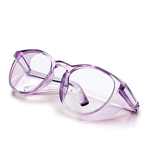 LeonDesigns Anti-Fog Tactical Glasses mit Side Shields und UV400 Schutzscheibe (Lila)