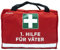 Dakita Erste Hilfe Tasche für Väter – Lustiges Geschenk zur Geburt oder zum Vatertag oder Pullerparty – 28×18×8 cm – rot, ohne Inhalt