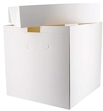 Cake N Bake 5 x 12 Inch Cake Box White with Lids… (5 x 12x12x12 Inch (Extra Tall))