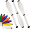 Juggle Dream Trainer Street Jonglierkeulen 3er Set Tolle Trainerkeule - Jonglierset für Anfänger und Fortgeschrittene Jongleure (Weiß/Schwarz)