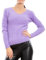 Toocool Maglione Donna Scollo a V Peloso Eco Pelliccia Pullover VI-9516 [L/XL,Lilla]