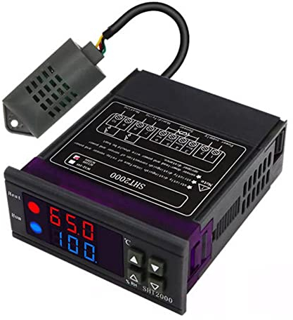 RANRAO SHT2000 Digitaler Temperatur-Feuchtigkeits-Regler, intelligente digitale Anzeige, Temperatur- und Luftfeuchtigkeitskontroller, Thermostat