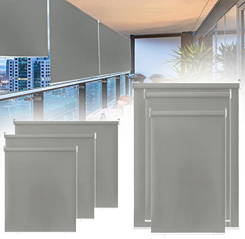 Aufun Store vertical - 140 x 240 cm - Gris | Pare-soleil, brise-vue, stable et résistant aux intempéries, pour balcon, terrasse, jardin