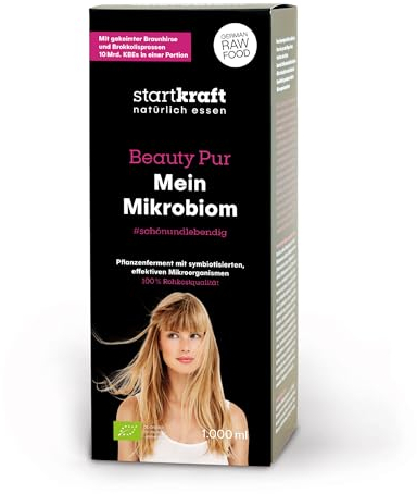 startkraft Mikrobiom Beauty Pur 1 Liter, Effektive Mikroorganismen, Pflanzenferment, Nahrungsergänzungsmittel mit 31 Bakterienstämmen, vegan, glutenfrei