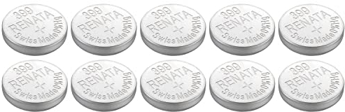 RENATA Knopfzellen Silver Oxyde 399 / SR927W, 0 % Quecksilber, 10 Stück