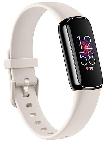 Oumida Nur für Fitbit Luxe Armband Damen Herren, Verstellbares Weiches Sport Ersatzarmband Kompatibel mit Fitbit Luxe (Large, Mondweiß)