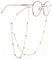 fdsmall Brille Ketten Sonnenbrille Kette Gold Gläser Kette Perlen Brillenketten Brillenkette Brillenkette Lesebrille Perlen Gläser Strap Ketten Brillenkette für Brillen (Gold)