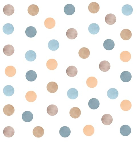 Blau Polka Dot 50 Stück Wandaufkleber, Boho Kinderzimmer Dekor, Boho Punkte Wandaufkleber Wandtattoo Kinderzimmer Mädchen - Wanddeko, Wandsticker Punkte, Kreise - Retro-Blaue Punkte/Tupfen 50 STK
