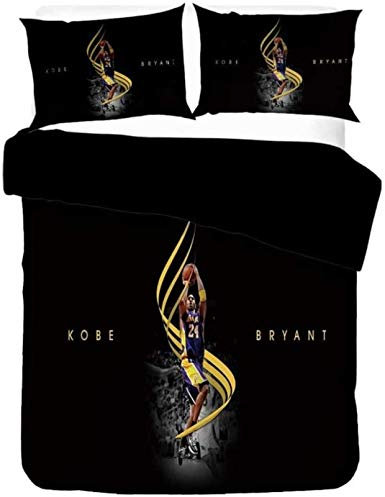 NEAFP Miss Kobe Bettbezug-Set, Bettwäsche-Set, weiche Mikrofaser mit 2 Kissenbezügen, versteckter Reißverschluss, 218,6 x 239,9 cm HGCHH