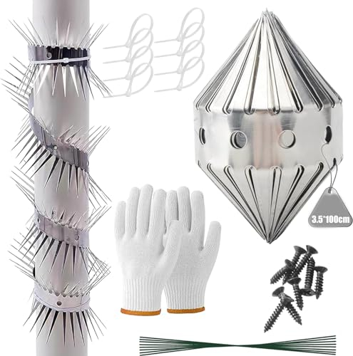 Gxlaihly Marderschutz Fallrohr, Marderschreck,Marten Repellent Belt,Wird in Hausrinnen und Bäumen verwendet, um Nerze, Ratten und Schlangen am Klettern zu hindern (100cm*3cm)