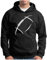 OM3® American Football Hoodie - Herren - U.S.A Sports Minimalistic Logo - Kapuzen-Pullover Schwarz, XL