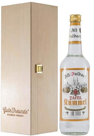 Alt Fuldaer Tafel-Kümmel-Likör mit Geschenk-Holzkiste