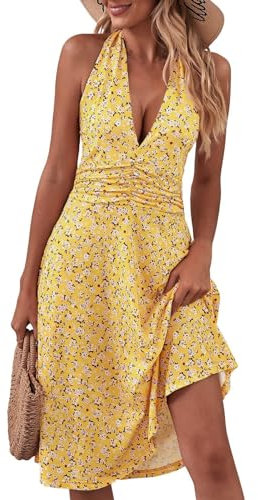 Robe Boheme Chic Polo Robe Jeans Femme Robe Longue Dos Nu Robe Cocktail Robe Femme Blanche Robe De Soiree Femme Grande Taille Robe Portefeuille Femme Robe A Paillette Femme Robe Jaune XL