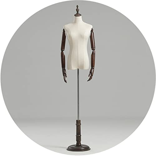 CRBUDY Weiblicher Schaufensterpuppen-Torso, Halbkörper-Schneiderpuppe für Frauen, Halbkörper-Schneiderpuppe ohne Kopf zum Ausstellen von Kleidung, 155-180 cm höhenverstellbar, 6 Modelle (