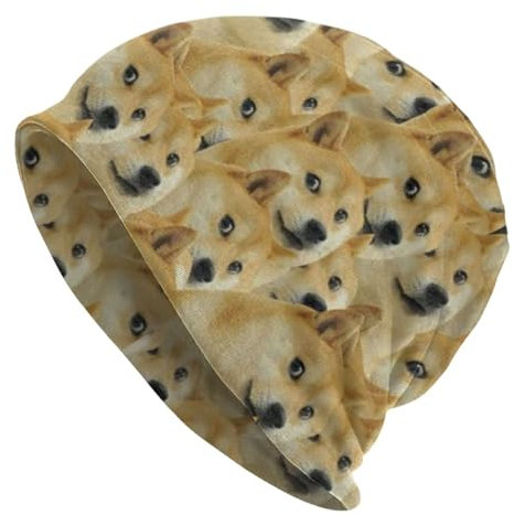 Slouch Beanie Herr Doge Meme Hund Funktionsmütze Feinem Skull Cap Modern Mütze Für Radfahren, Laufen, Unisex