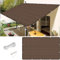 Sonnensegel Sonnenschutz 1 x 2.5 m Luftdurchlässig Wasserdurchlässig Leichter Und Atmungsaktiver Sonnenschutznetz mit Ösen Und Befestigungsseile für Terrasse Balkon, Braun