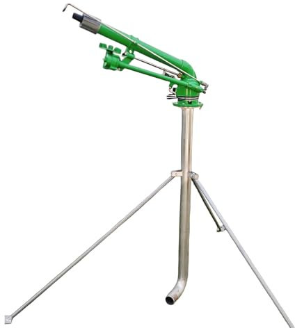 BAIYITONGDA Bewässerungssprinkler für landwirtschaftliche Betriebe auf Stativbasis, 2 Rasensprenger, 360° Verstellbarer Großflächensprinkler, für Ackerland, industrielle Staubentfernung