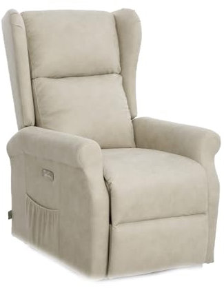 Cribel Poltrona Relax Elettrica 2 Motori Arlette Corda con USB | Poltrona Reclinabile Alzapersona Elettrica | Comfort Moderno per Casa e Soggiorno